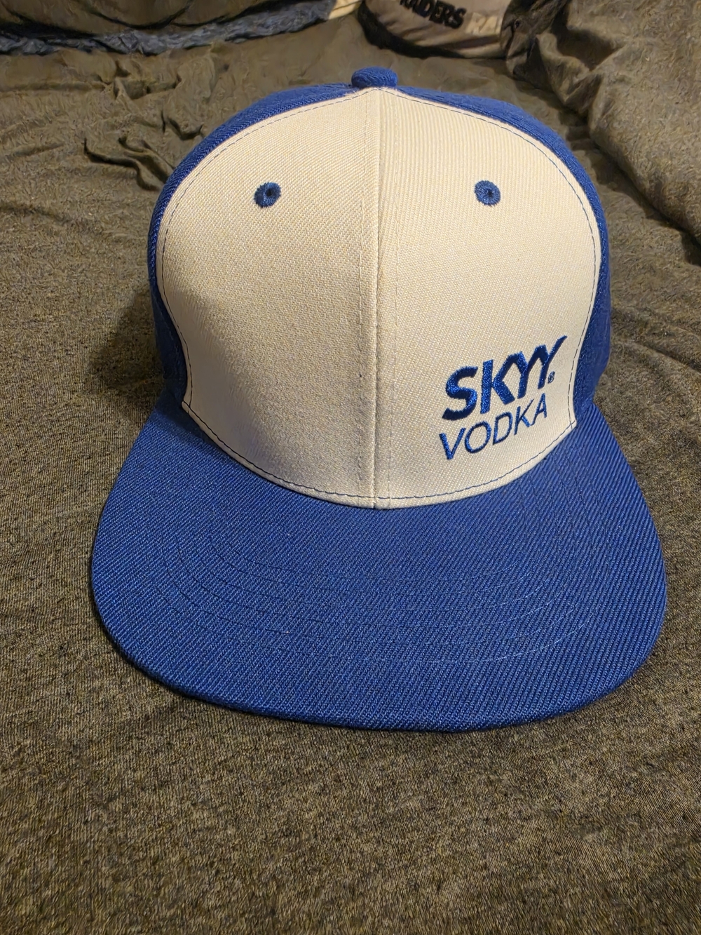 Blue & White Snapback Hat - Skyy Vodka